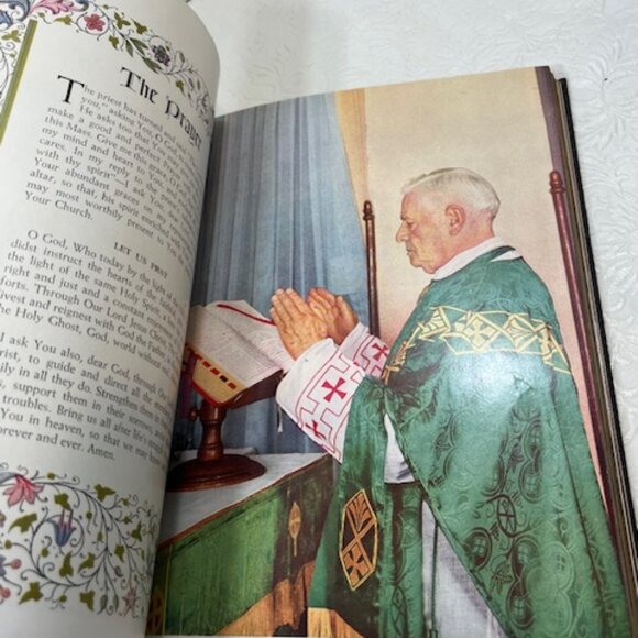 VTG 1955 "My Catholic Devotions" Catholic Manual of Prayers Leather Covers - Picture 8 of 16
